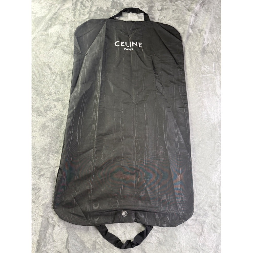 Celine Garment Bag Travel Suit Cover Black Synthetic Large Modern Used